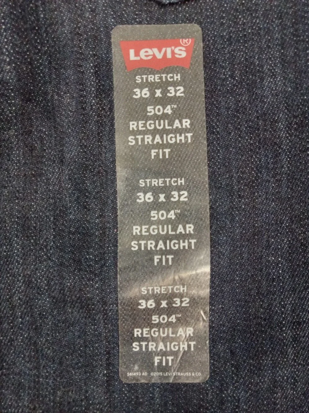 Levi's 504 Men's Straight Leg Dark Indigo Jeans Size 36x32 NWT